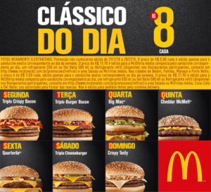 promoção mcdonalds clássico do dia